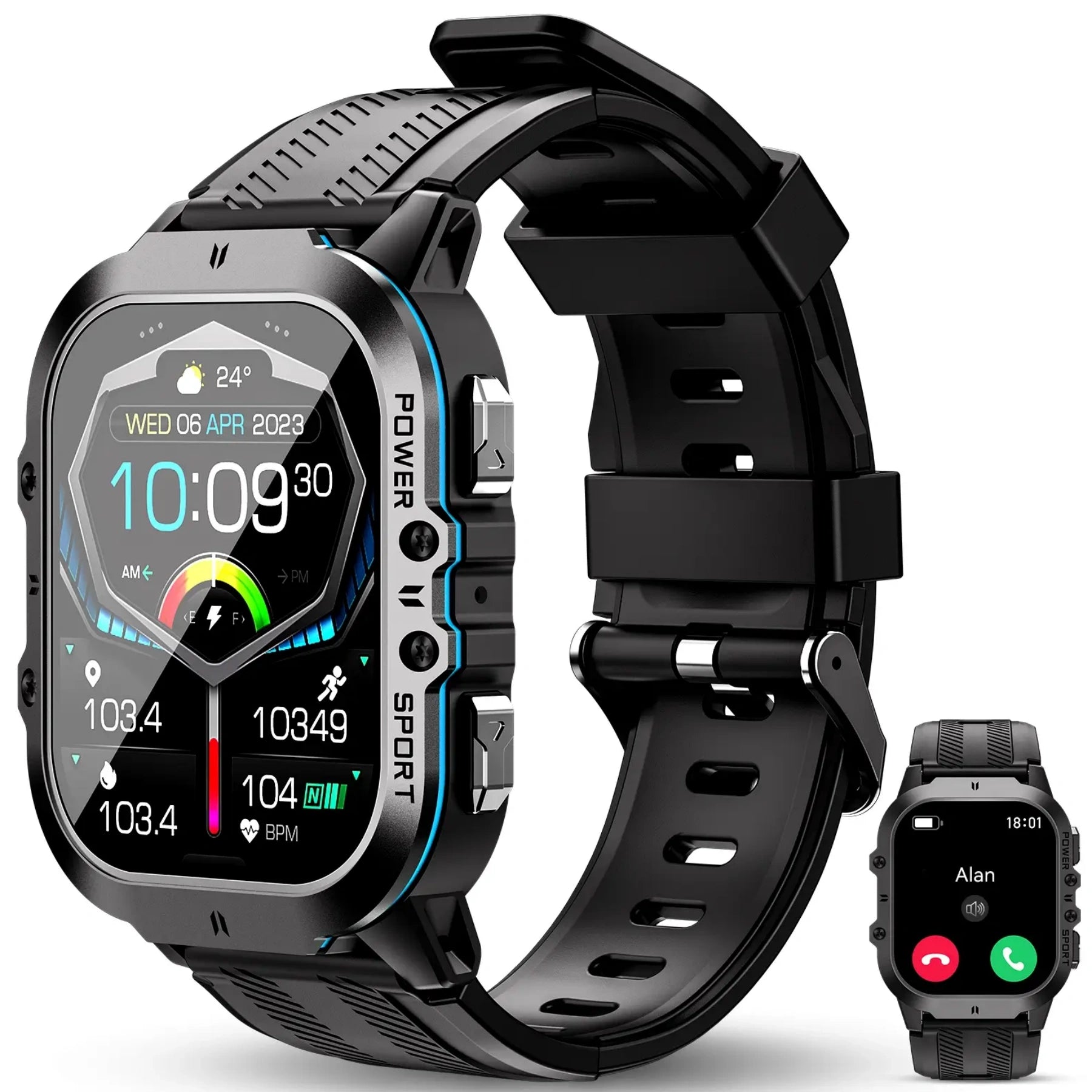 Oukitel BT20 Rugged Outdoor Watch for Men 5ATM Waterproof