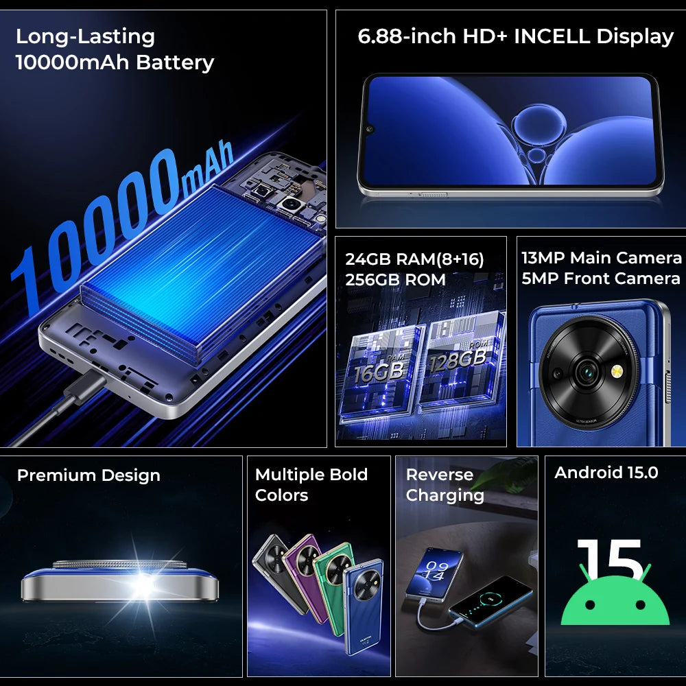 Oukitel C59 Pro 6.88-inch 10000mAh Battery 13.3mm Ultra-thin Body