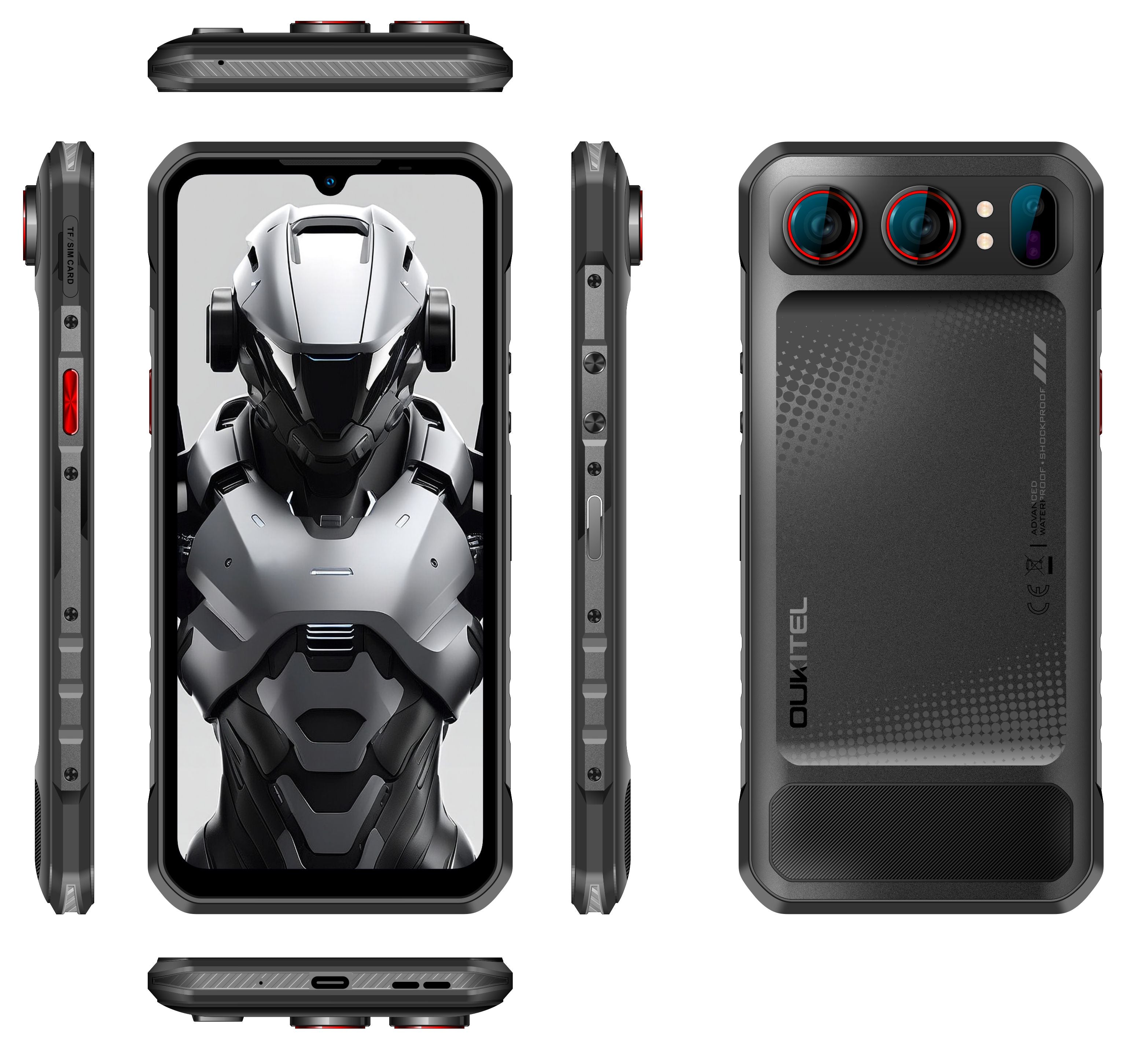 OUKITEL WP68 Air 5G Rugged Phone 6.88'' HD+ Display 8000mAh Battery 64MP Camera Android 16 (12GB+512GB NFC)