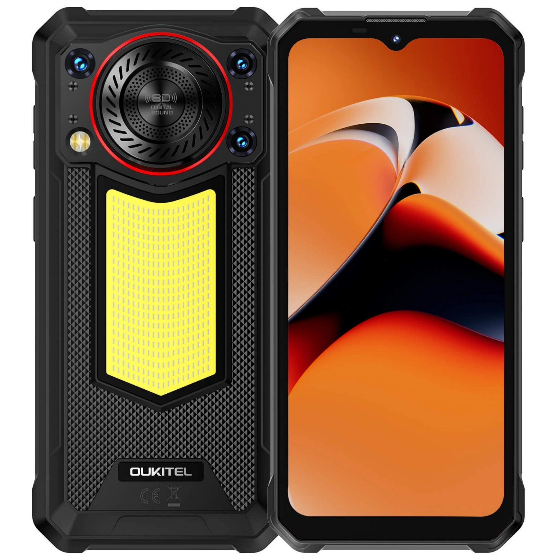 OUKITEL WP53 4G Rugged Phone 6.52'' FHD+ Display 11000mAh Big Battery 13MP Camera Camping Light Android 15(8GB+128GB NFC)