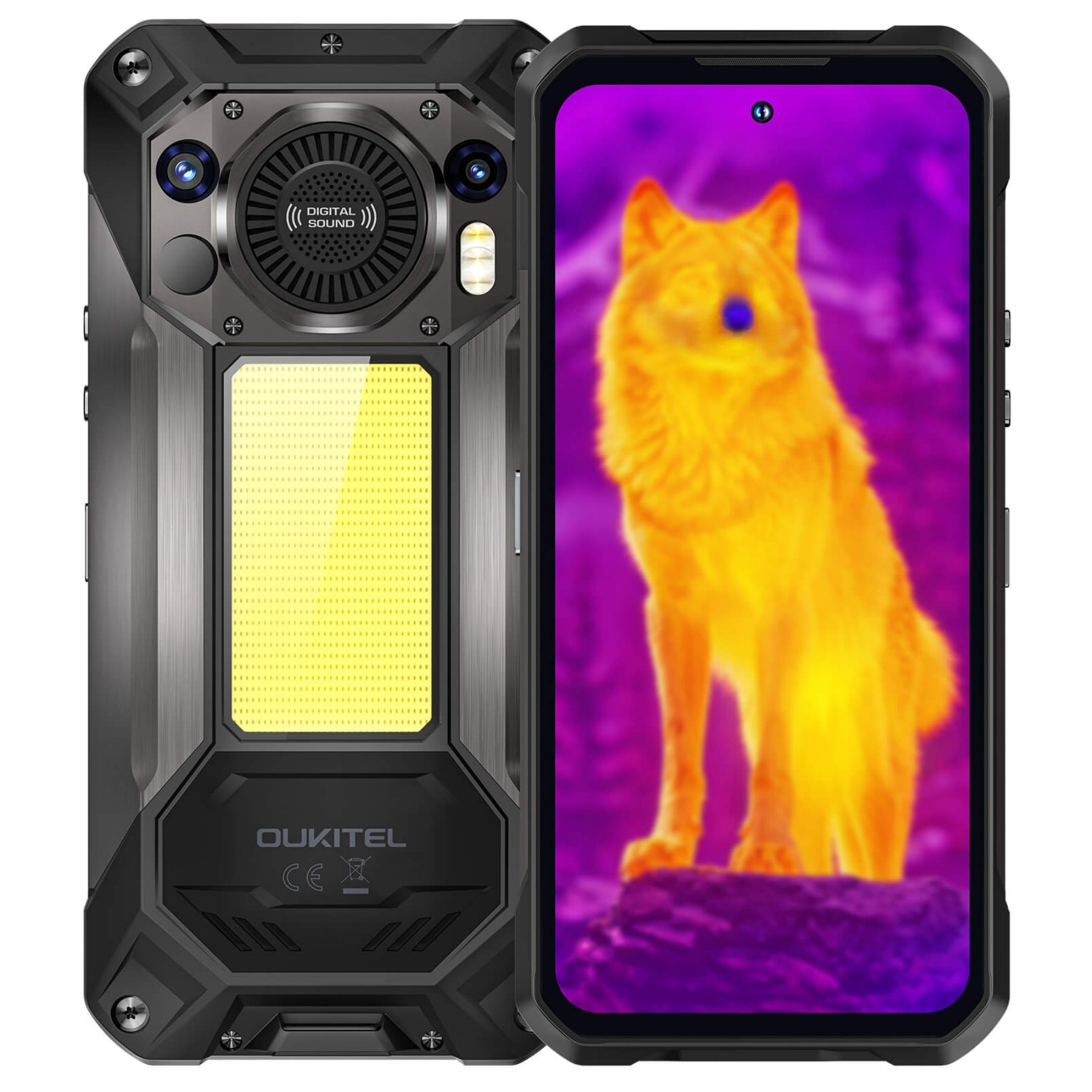 OUKITEL WP61 Ultra 5G Thermal imaging Rugged Phone 6.78'' HD+ Display 20,000mAh Big Battery 108MP Camera Android 16(12GB+512GB NFC)